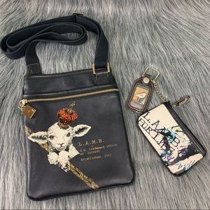 L.A.M.B. Crossbody Purse & Keychain Wallet. Gwen Stefani
